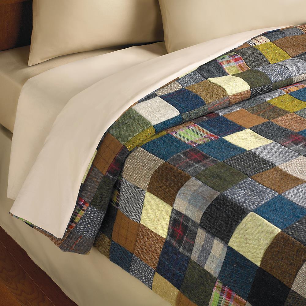 The Genuine Irish Tweed Patchwork Quilt Full Hammacher Schlemmer