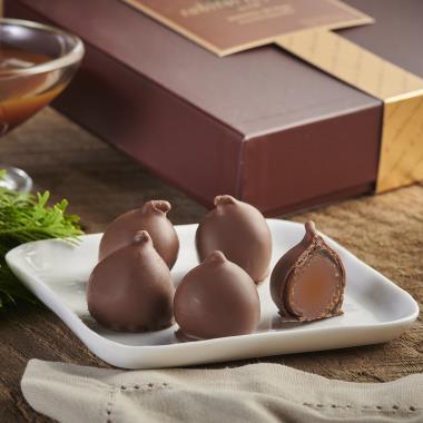 The European Caramel Filled Chocolate Dipped Figs
