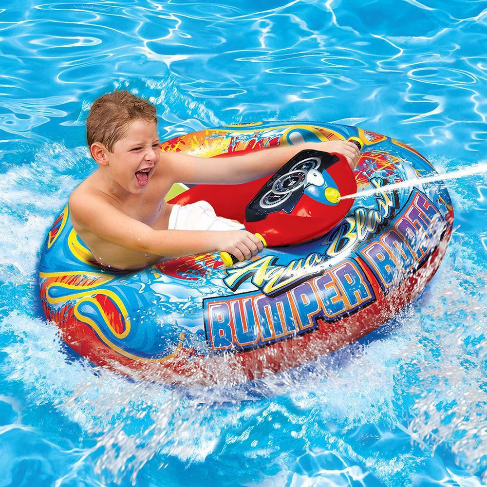 The Child's Water Squirting Motorized Bumper Boat - Hammacher