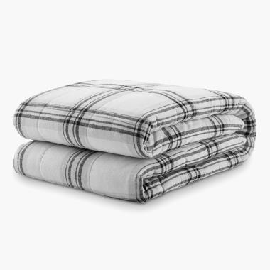 The Sherpa Lined Weighted Flannel Throw