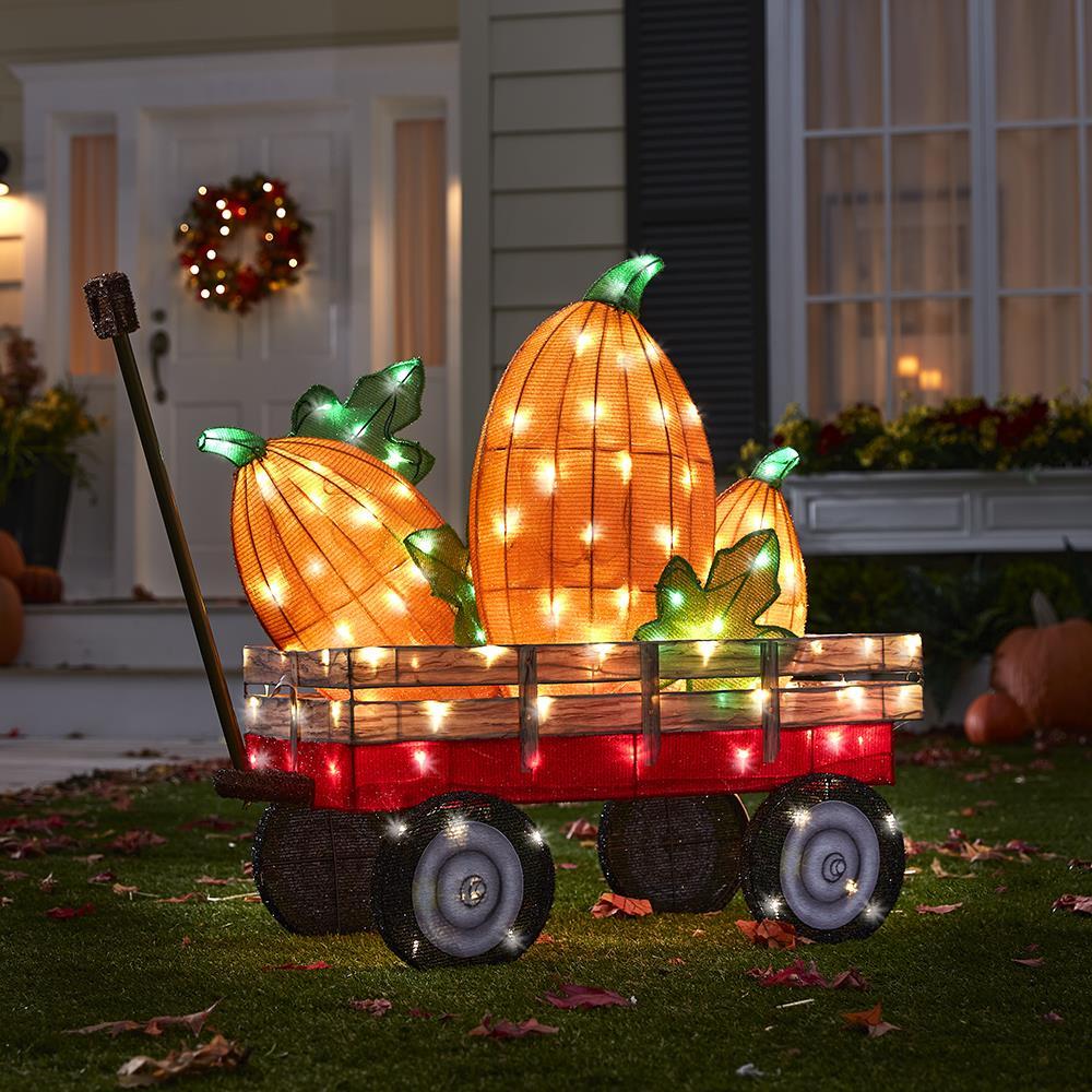 Twinkling Harvest Pumpkin Wagon