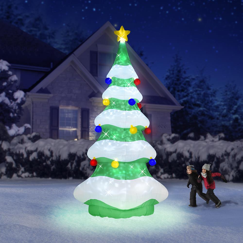 The 15' Inflatable Lightshow Christmas Tree - Hammacher Schlemmer
