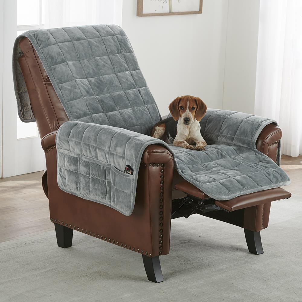 Non-Slip Furniture Protecting Pet Cover Recliner 24x84 Blue Washable 