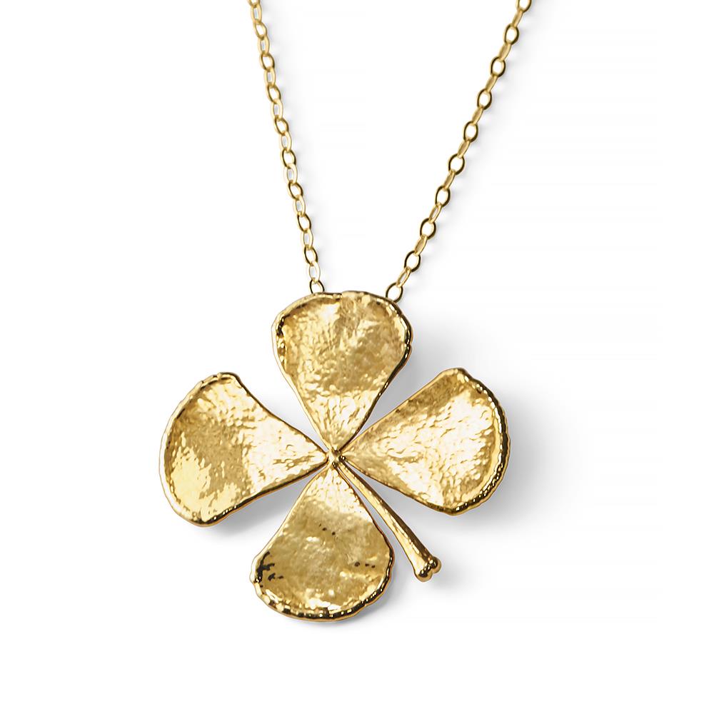 Four Leaf Clover Necklace Gold – Hey Happiness