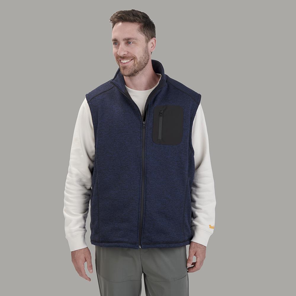 Heated Sweater-Fleece Vest - Men's - Medium - Navy