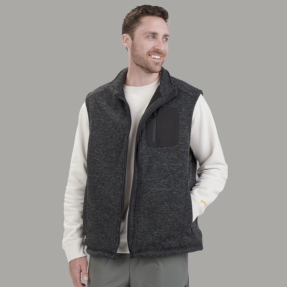 The Heated Sweater-Fleece Vest (Men's) - Hammacher Schlemmer