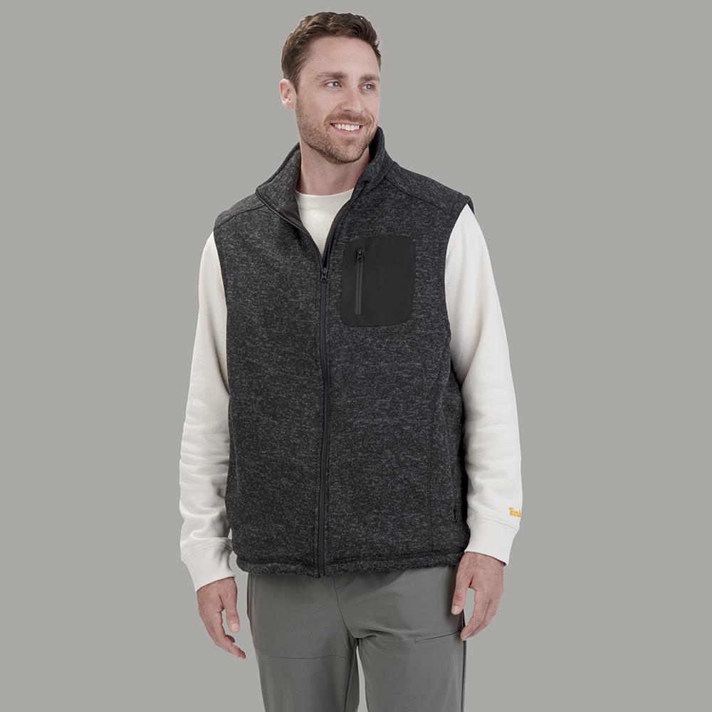 The Heated Sweater-Fleece Vest (Men's) - Hammacher Schlemmer