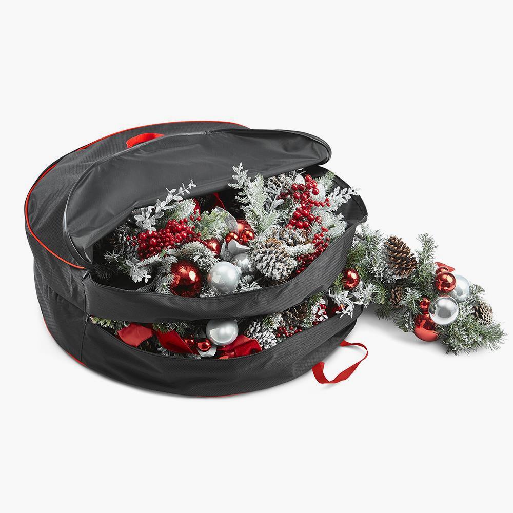 Double Compartment Holiday Trim Storage Bag