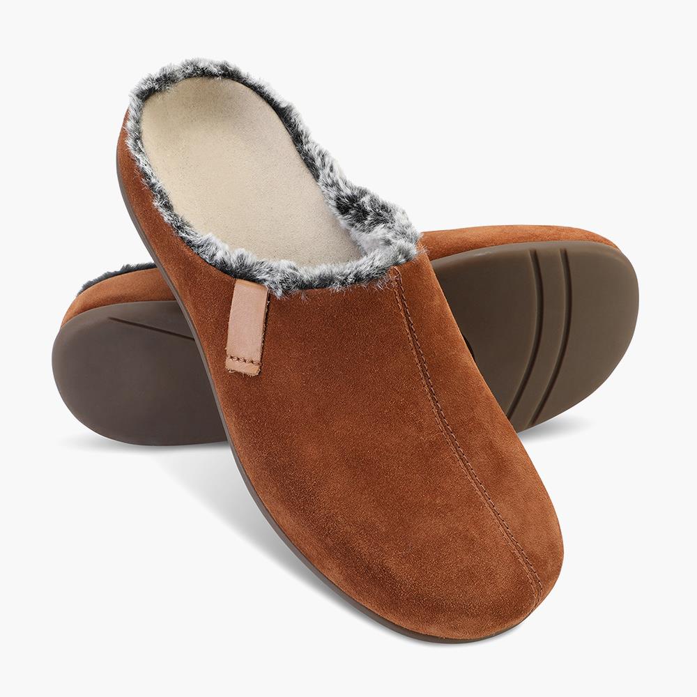 Back Pain Relieving Slippers - Men's - 10 - Tan