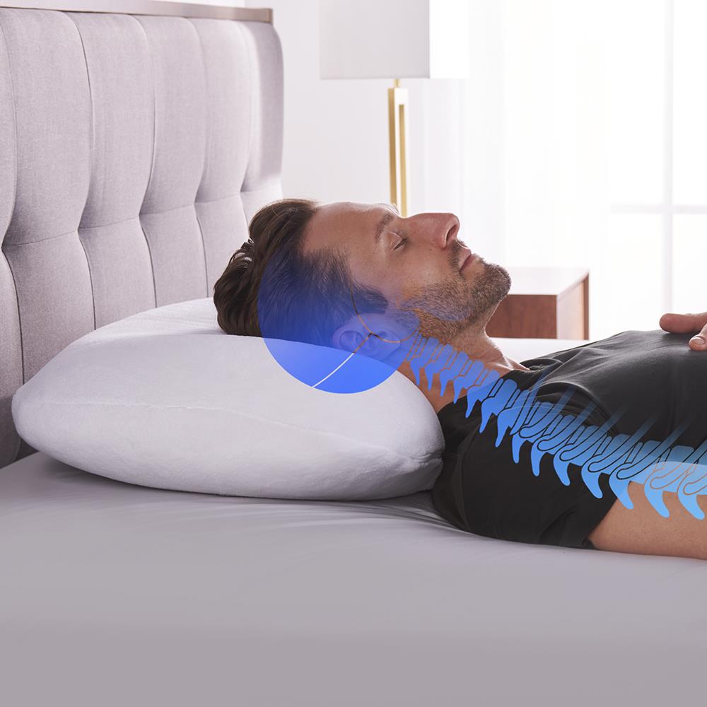 The Back Pain Relieving Lumbar Support Pillow - Hammacher