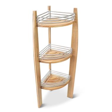 3-Tiered Teak Shower Organizer