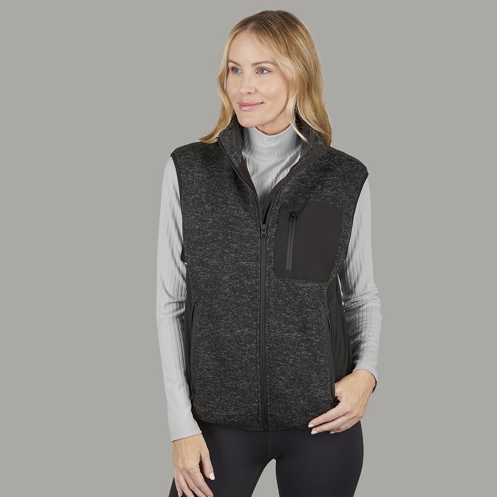 Heated Sweater-Fleece Vest - Women's - Medium - Grey