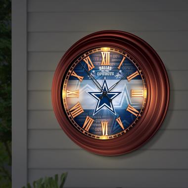 The Indoor/Outdoor Illuminated NFL Clock - Hammacher Schlemmer