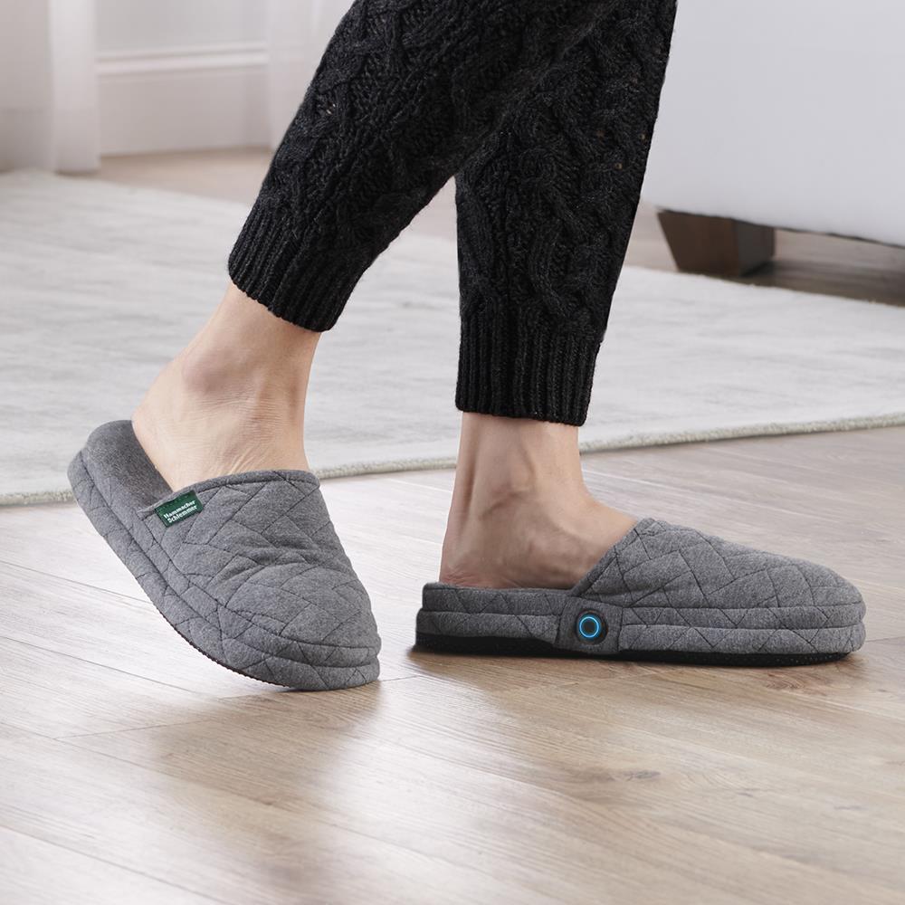 Heated Slide Slippers - Large - Grey