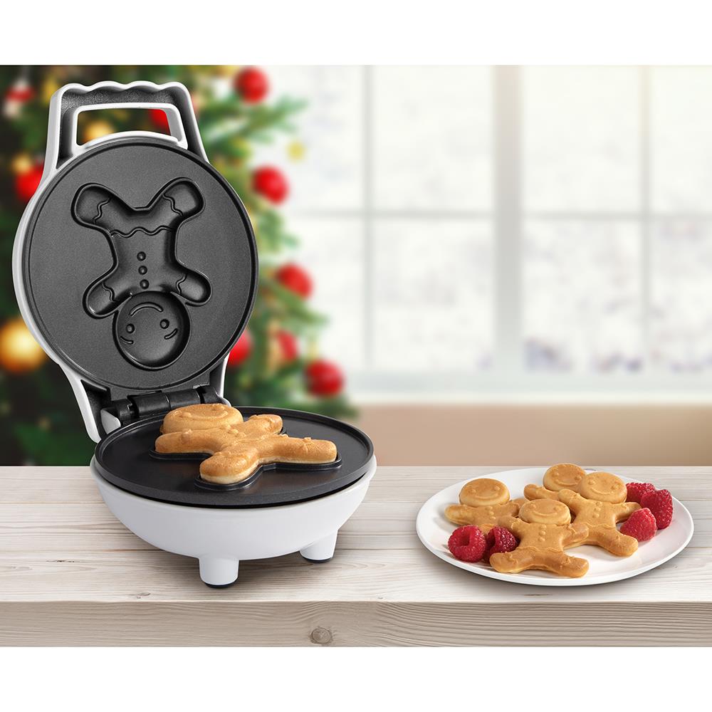 The Christmas Mini Waffle Maker - Hammacher Schlemmer