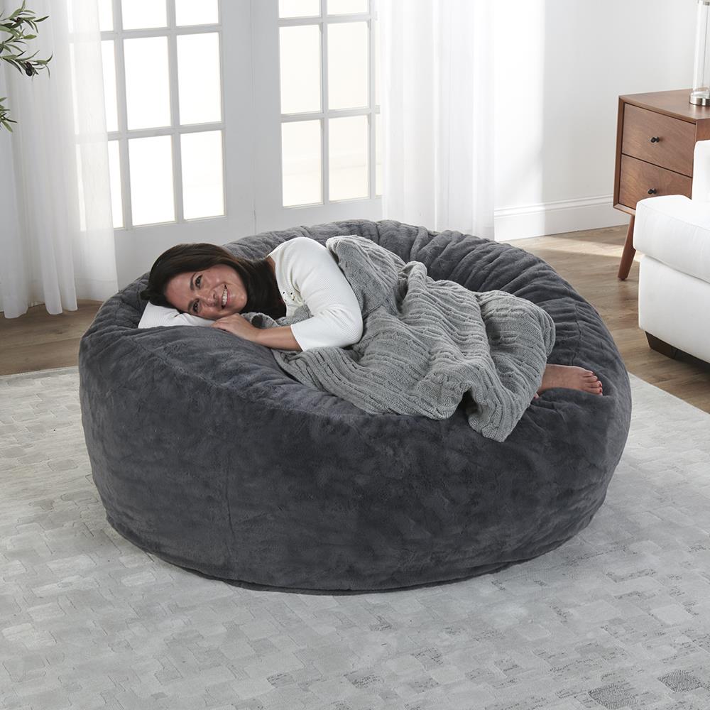 The Jumbo Washable Foam Lounger - Hammacher Schlemmer