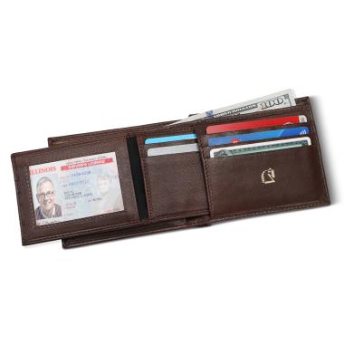 Italian Full Grain Leather Bifold Wallet for Men