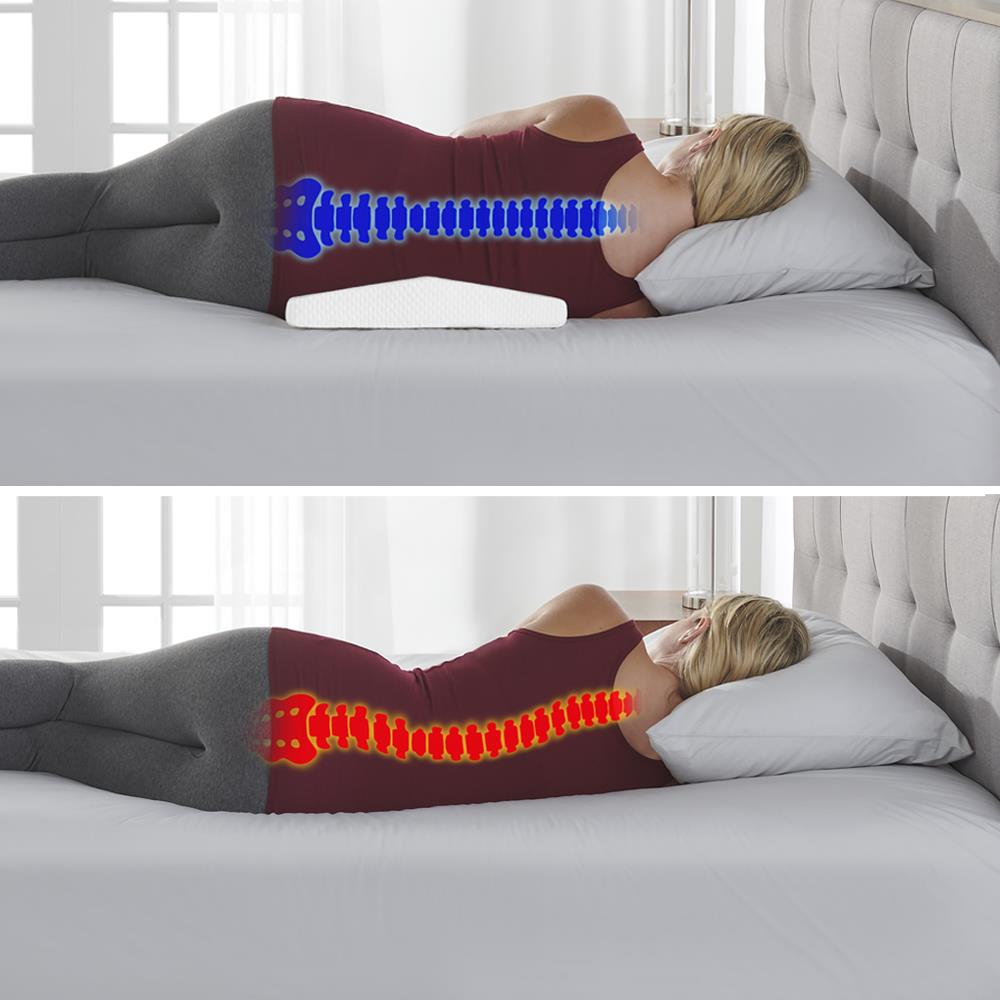 The Back Pain Relieving Lumbar Support Pillow - Hammacher