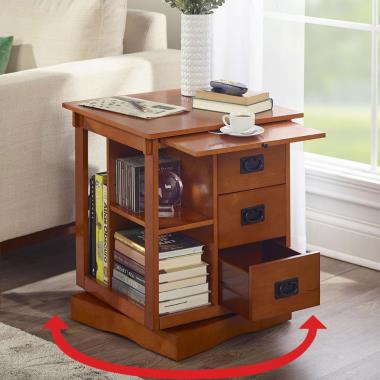 The Rotating End Table - Hammacher Schlemmer