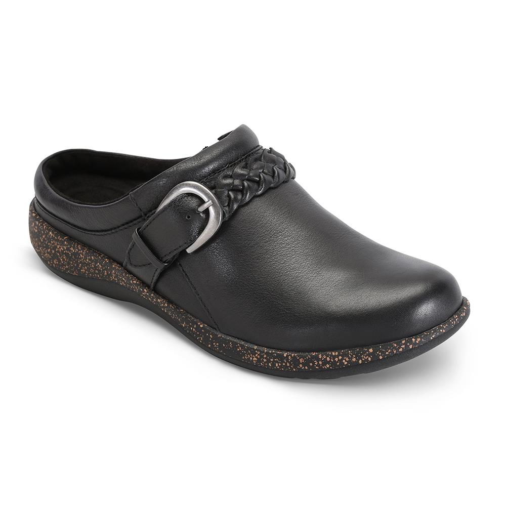 The Lady's Leather Orthopedic Comfort Clogs - Hammacher Schlemmer
