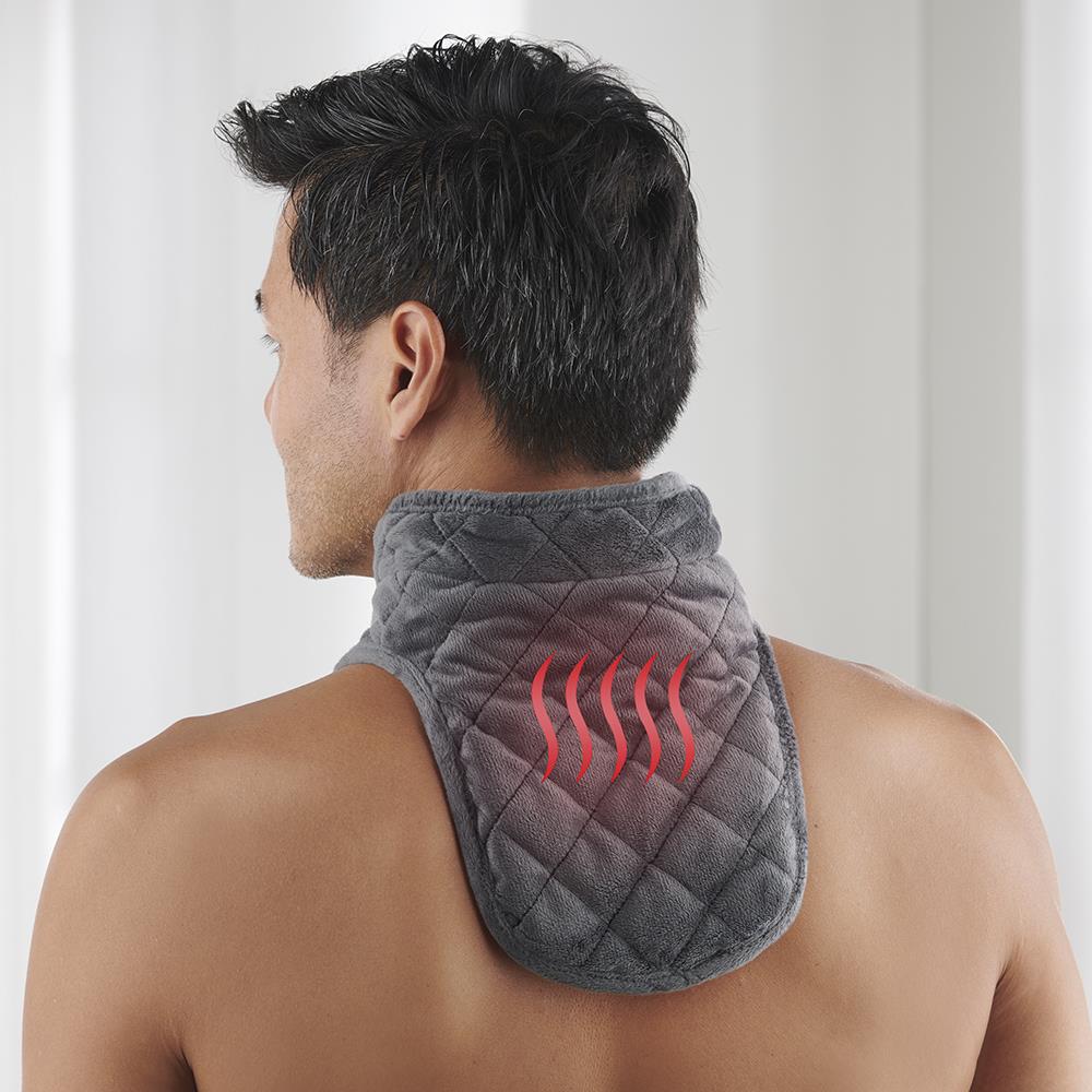 The Quick Heating Pain Relieving Neck Wrap - Hammacher Schlemmer