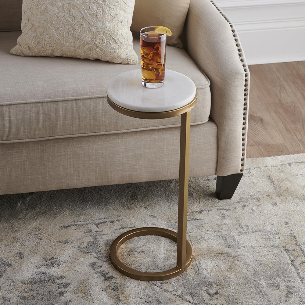 Tight Space Marble Drink Table - Black