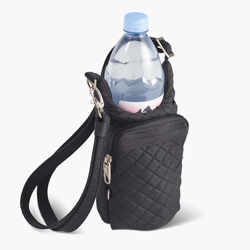 Wearable Water Bottle Wallet - Black