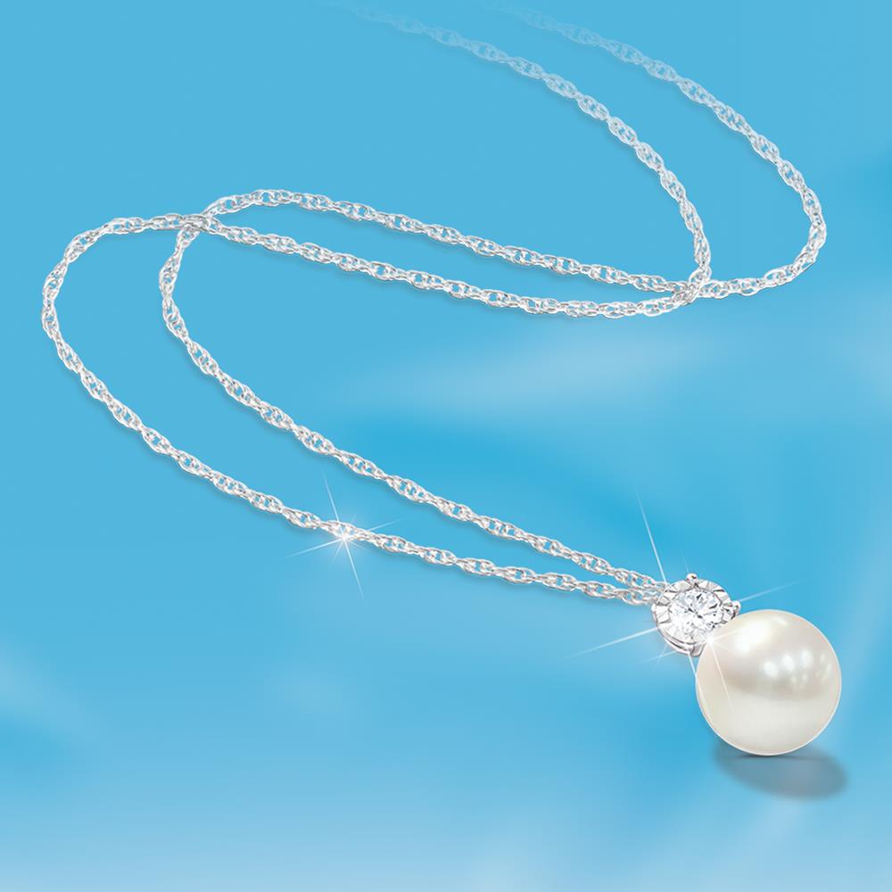 Daughter Pearls Of Wisdom Diamond Necklace - Silver