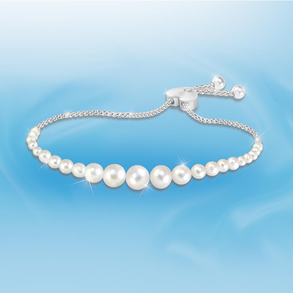 Daughter Pearls Of Wisdom Diamond Bracelet - Silver