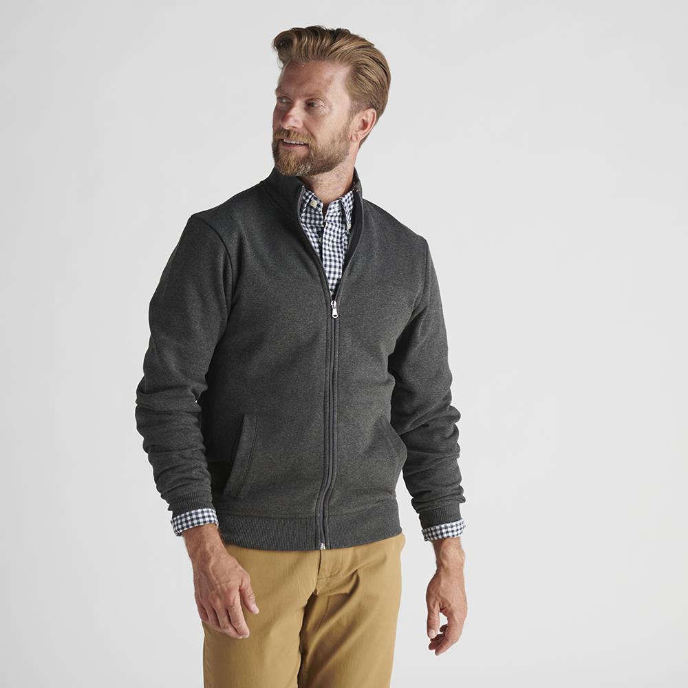 Gentlemen's Turkish Fleece Full Zip Sweatshirt - XL - Grey