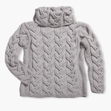 Men's Irish Cowlneck Pullover Sweater