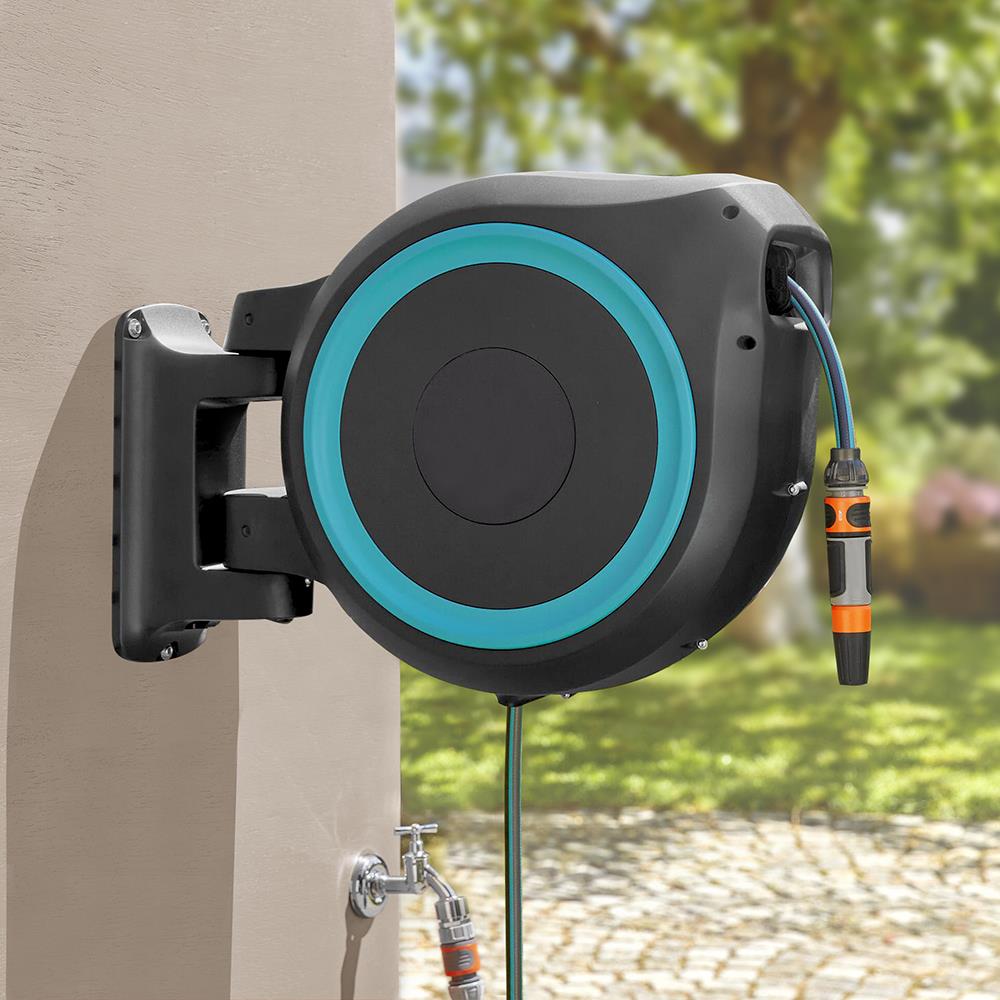 gardena wall mounted automatic roll up hose reel in Lawn & Garden Online  Shopping