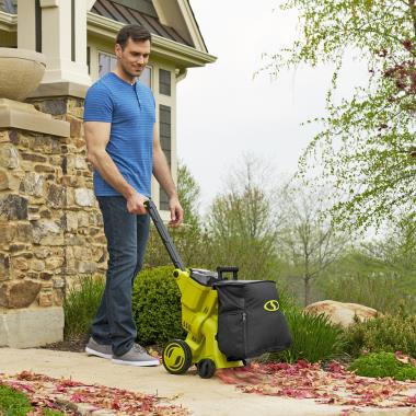 The Only Cordless Vacuuming Yard Mulcher