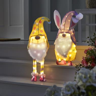 Outlets 2 light up large easter bunny gnomes !