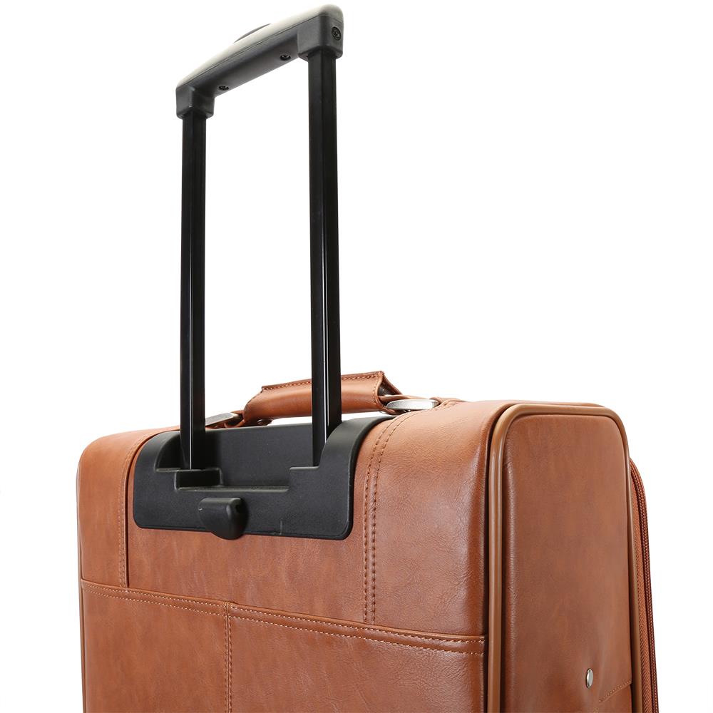 The Rolling Leather Laptop Carry On - Hammacher Schlemmer
