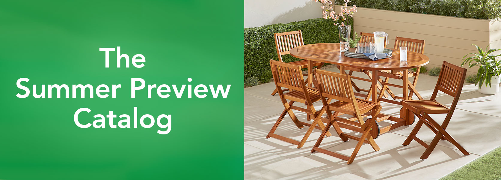The Gateleg Patio Table And Six Stowable Chairs