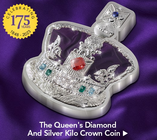 The Queen's Diamond And Silver Kilo Crown Coin