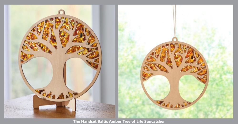 The Tree of Life Handset Baltic Amber Suncatcher