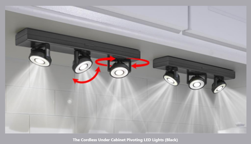 The Cordless Cabinet Pivoting LED Lights