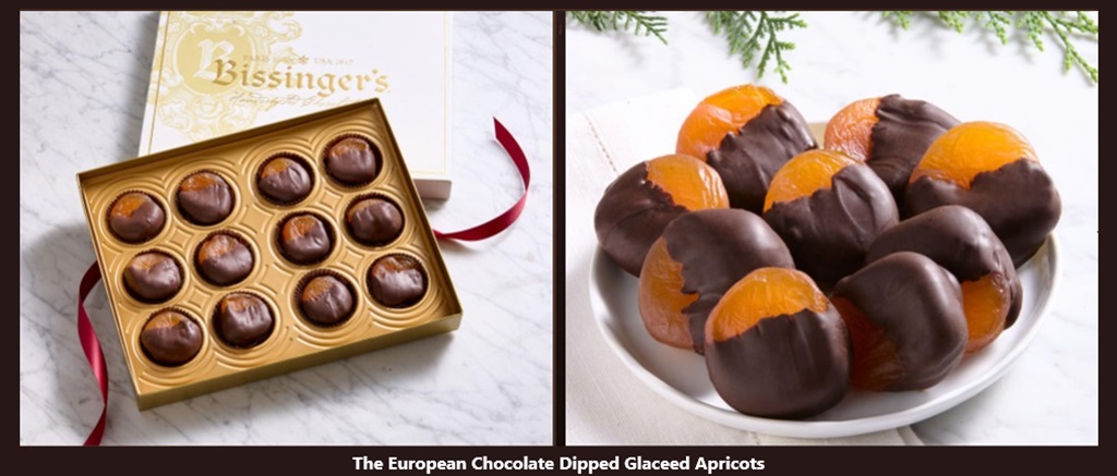 The European Chocolate Dipped Glaceed Apricots