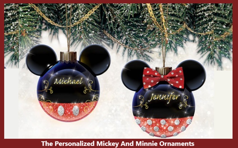 The Personalized Mickey And Minnie Ornaments