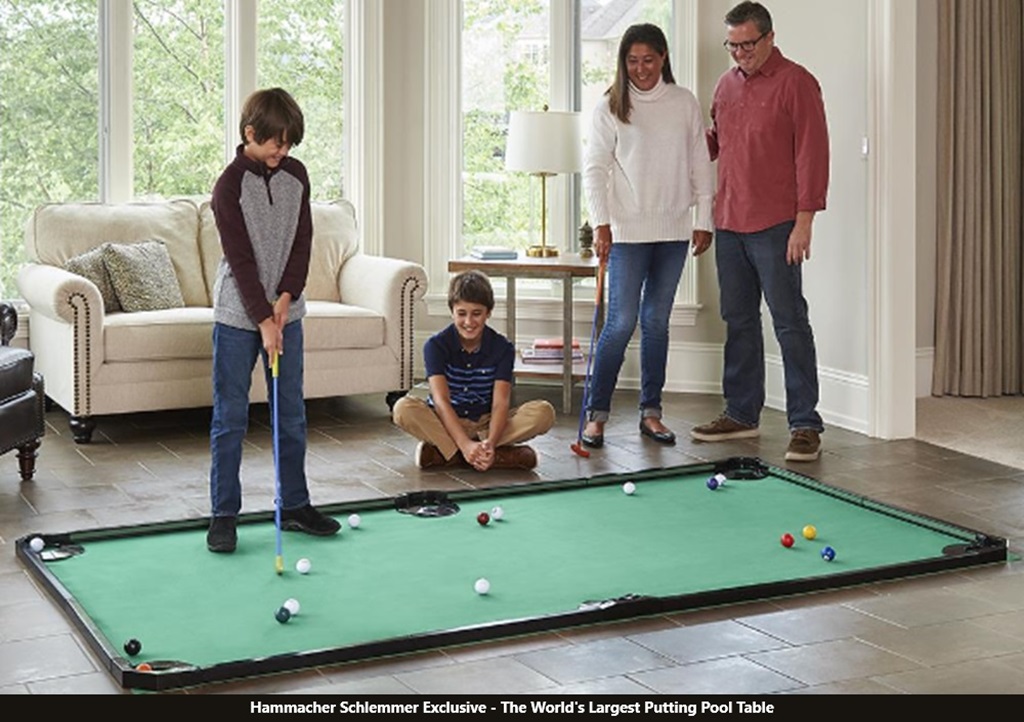 Hammacher Schlemmer Exclusive - The World's Largest Putting Pool Table