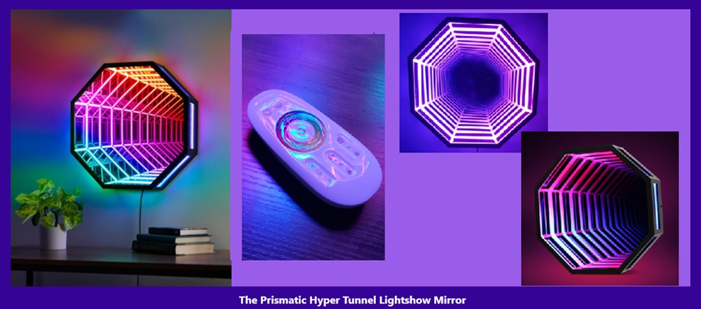 The Prismatic Hyper Tunnel Lightshow Mirror