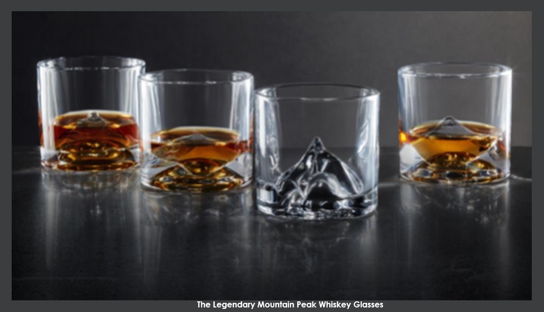 The Legendary Mountain Peak Whiskey Glasses