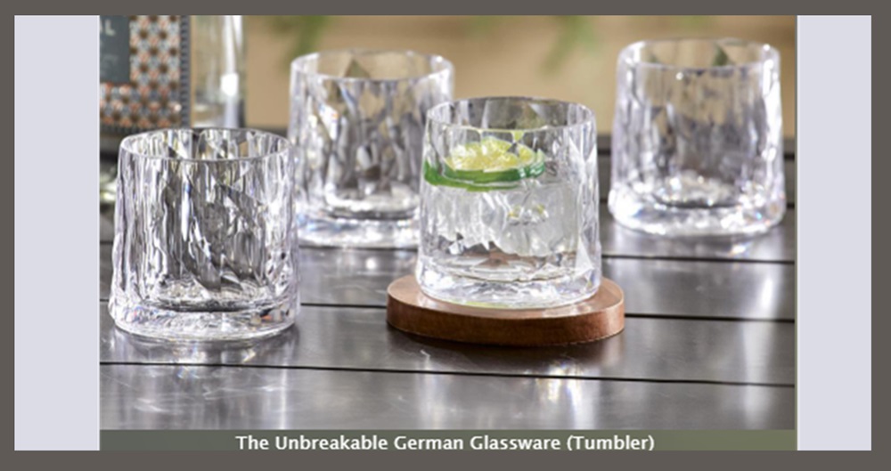 The Unbreakable German Glassware (Tumbler)