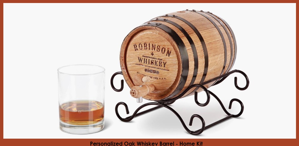 Personalized Oak Whiskey Barrel - Home Kit