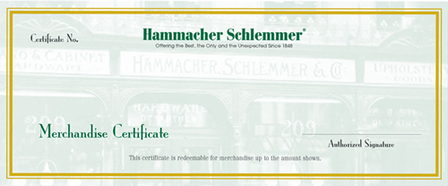 Hammacher Schlemmer Gift Certificate