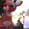 The 15 foot inflatable Rudolph and 18 foot Frosty the Snowman on Ellen Degeneres
