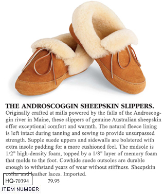 Androscoggin Sheepskin Slippers