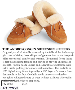 Androscoggin Sheepskin Slippers for Men and Women - Hammacher